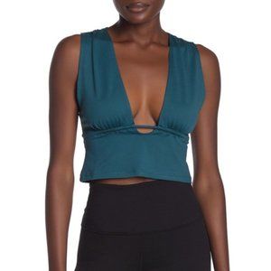 Free People Locust Cora Plunge Cropped Tank Top S